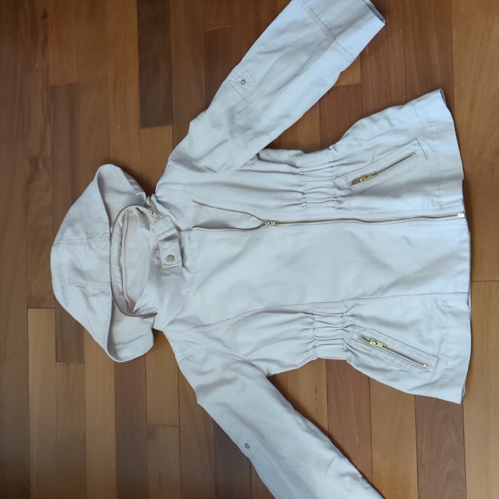 🍁French Connection Pink Hooded Light Utility Jacket